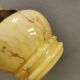 Small Art Deco hanging lamp in cream colored glass with bakelite top. Estimated 1950s