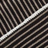 6x9 Gray & Black Striped Vintage Kilim Rug, 183x269Cm