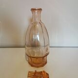Carfe art déco en verre couleur ambre