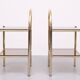 Pair brass bed side tables 1970s France