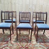 Set of 6 English chairs with barrettes