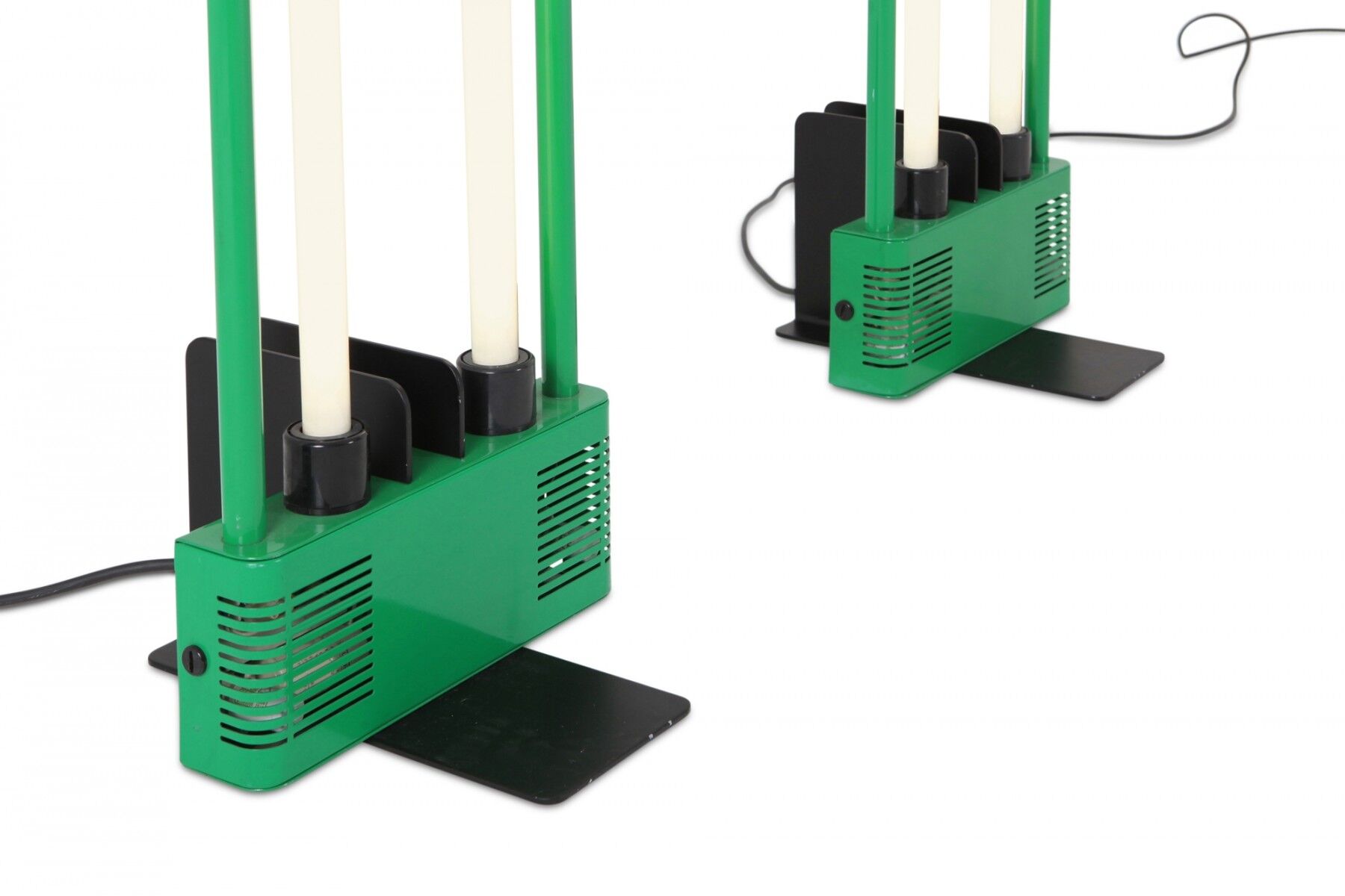 Lampadaire néon vert Gian Nicola Gigante 1981