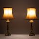 set solid Brass Gothic Revival Table Lamps 1950s