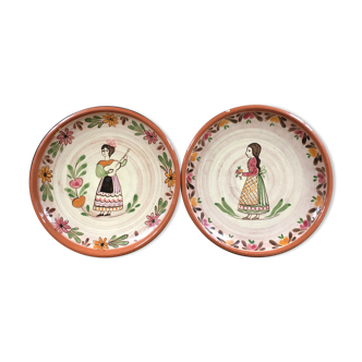 Lot 2 plates decoration characters