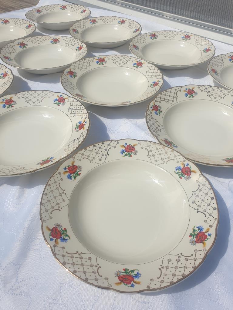 Set 12 hollow plates Villeroy & Boch 1950