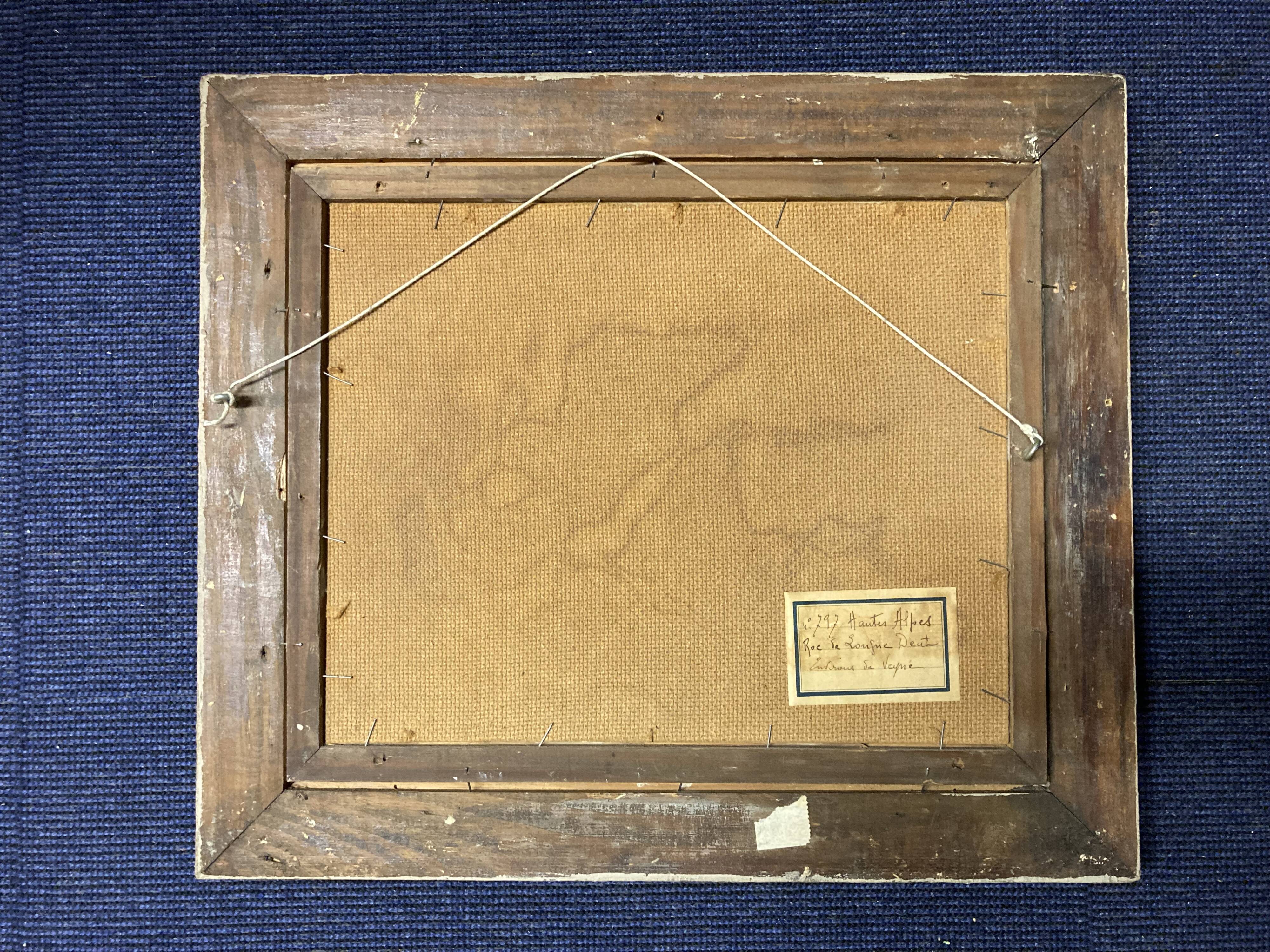 Reyne-marin de pyerne (20th century), landscape of veynes, oil on panel