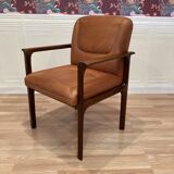Set of 6 "1960s design" leather armchairs.