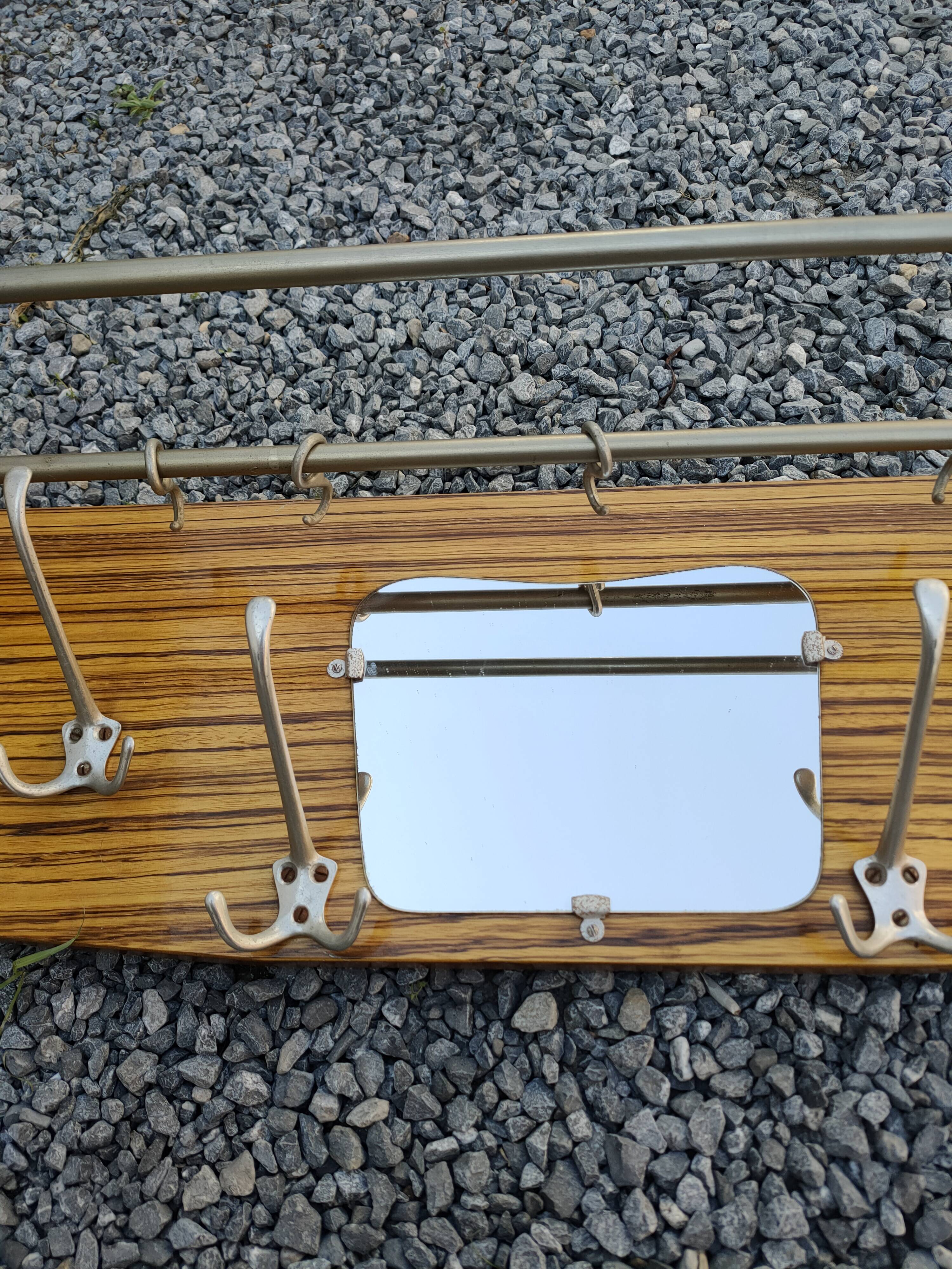 vintage coat rack with 6 hooks