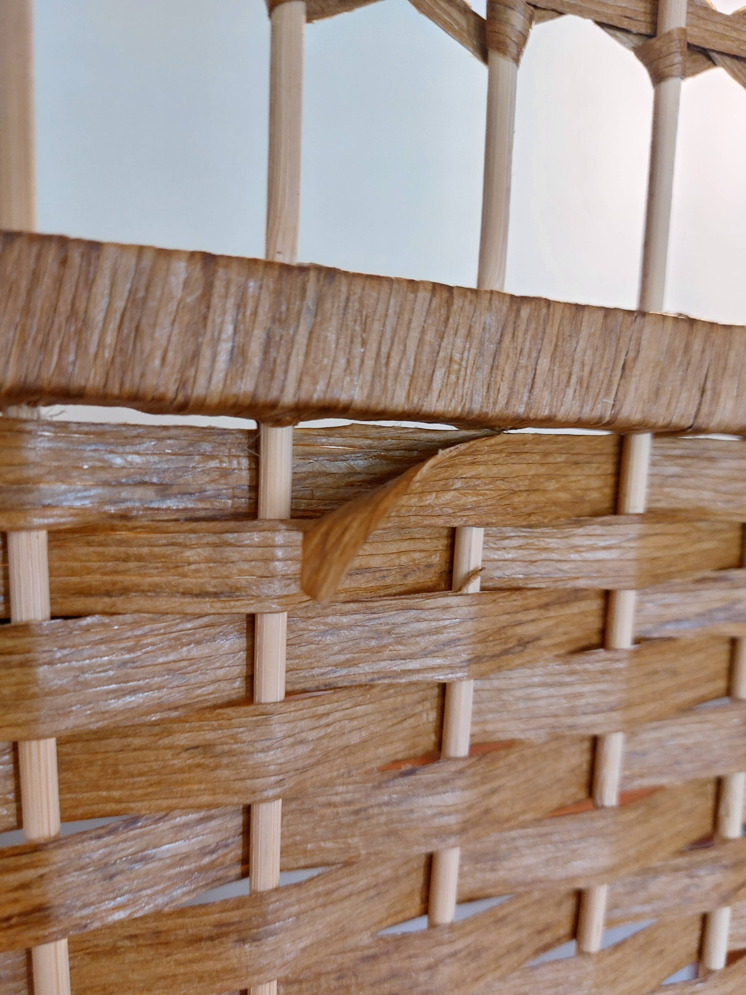wicker, rattan screen, 5 panels