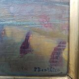 Huile sur toile par Paul Berthier représentant un paysage