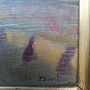 Huile sur toile par Paul Berthier représentant un paysage