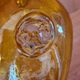 Biot perfume bottle or bubbled glass bottle in amber colour, 1970s design.