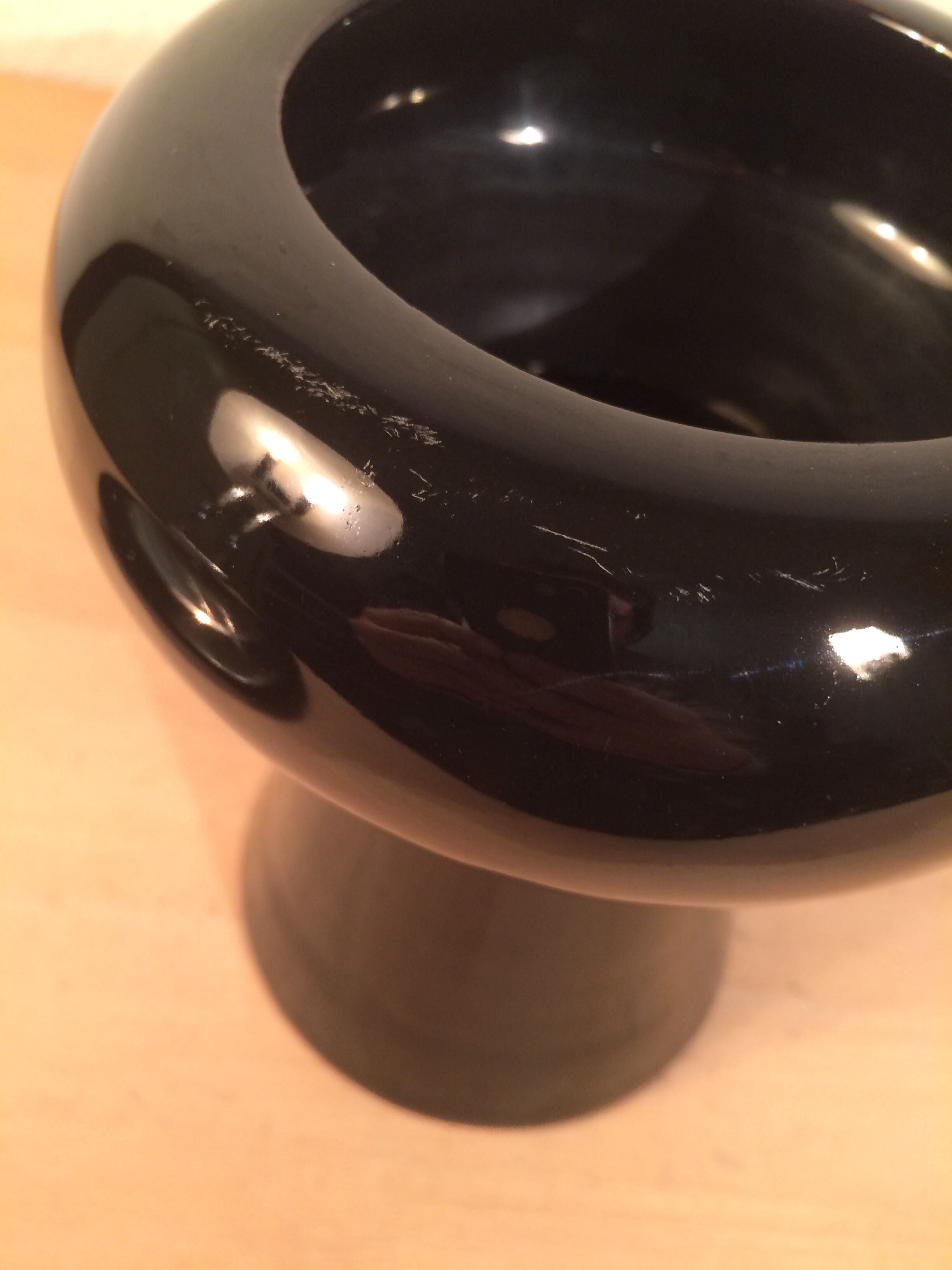 Modernist black ceramic vase