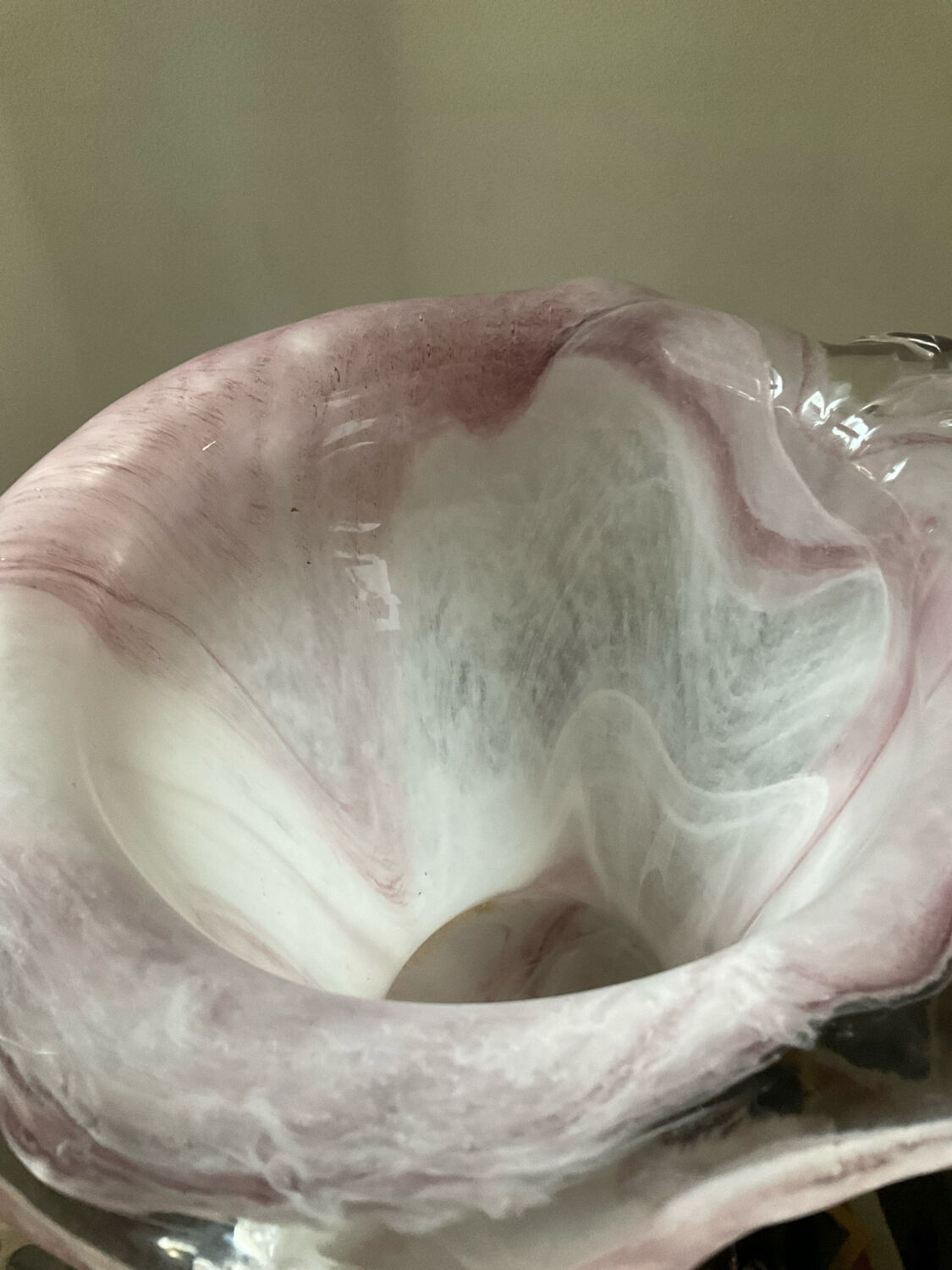 Vase champignon vintage en pâte de verre Murano