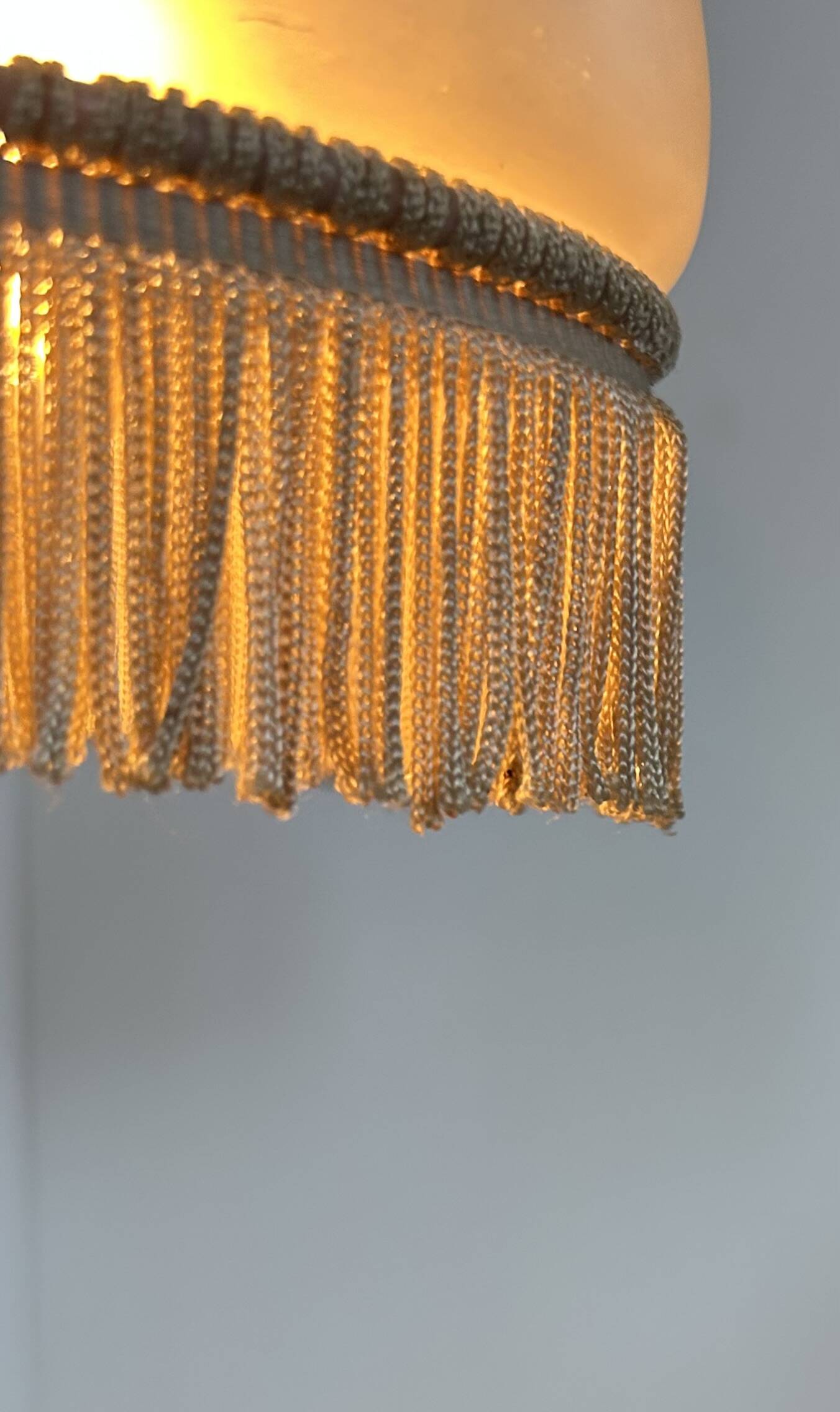 Vintage pair of wall lights, brass and frosted glass, France, 1970.