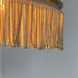 Vintage pair of wall lights, brass and frosted glass, France, 1970.