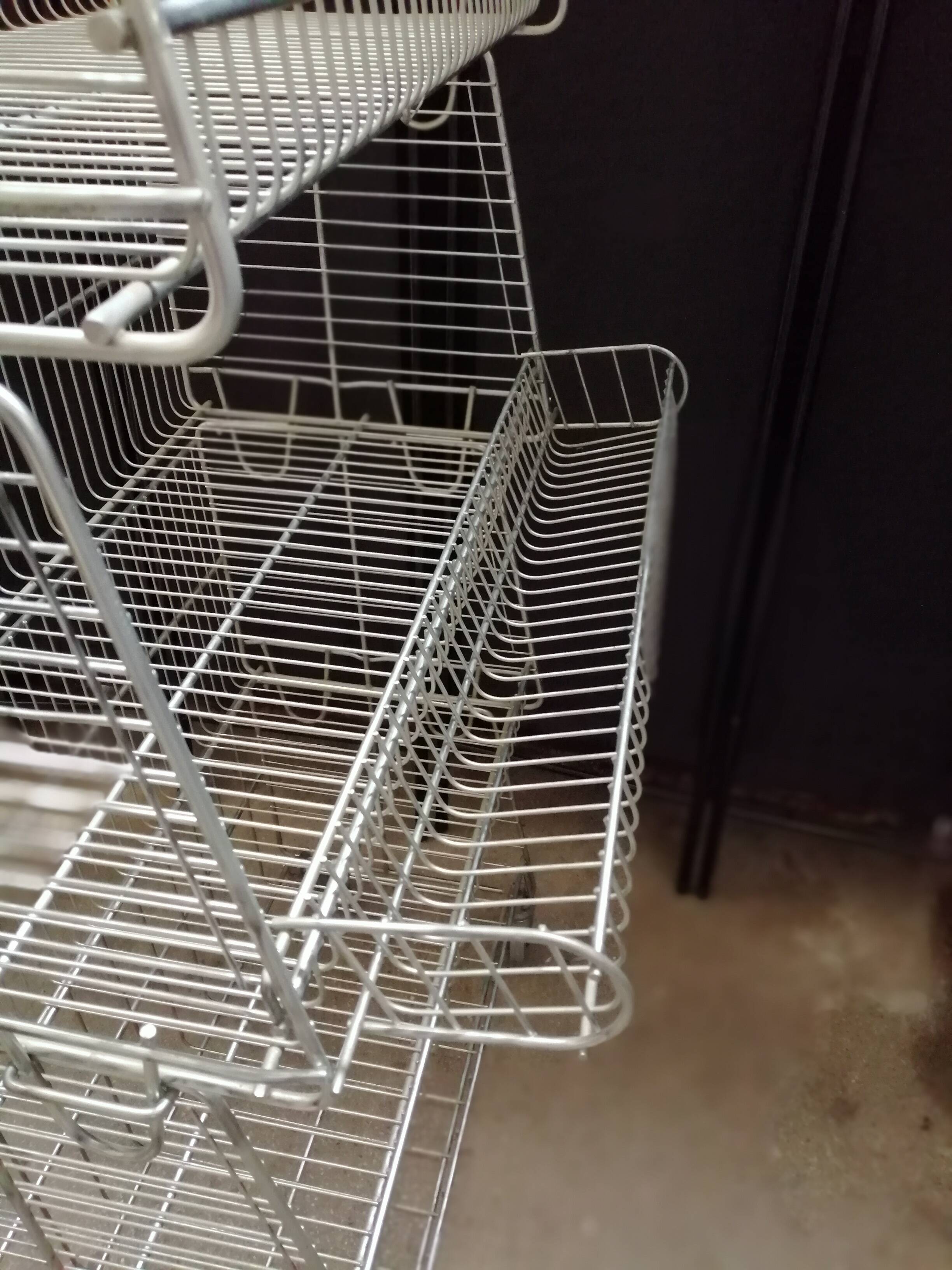 Vintage old shelf store wire wire basket modular industrial design 70s