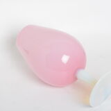 Pink opaline foot vase