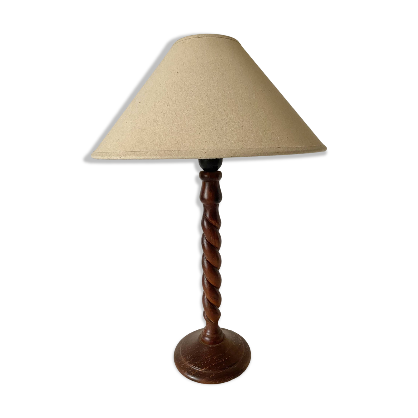 Turned wooden lamp h 50