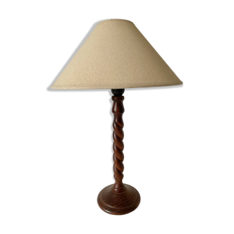 Turned wooden lamp h 50