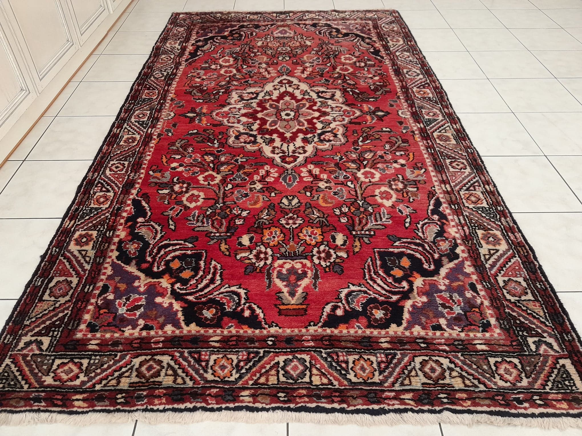Handmade tabriz persian carpet 265x153cm