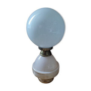 lampe chevet base art - globe opaline