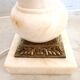 Alabaster and brass lamp, living room table lamp, decorative home lamp