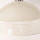 Magnificent suspended light fixture in white glass, Murano glass, Italy, 1970s.