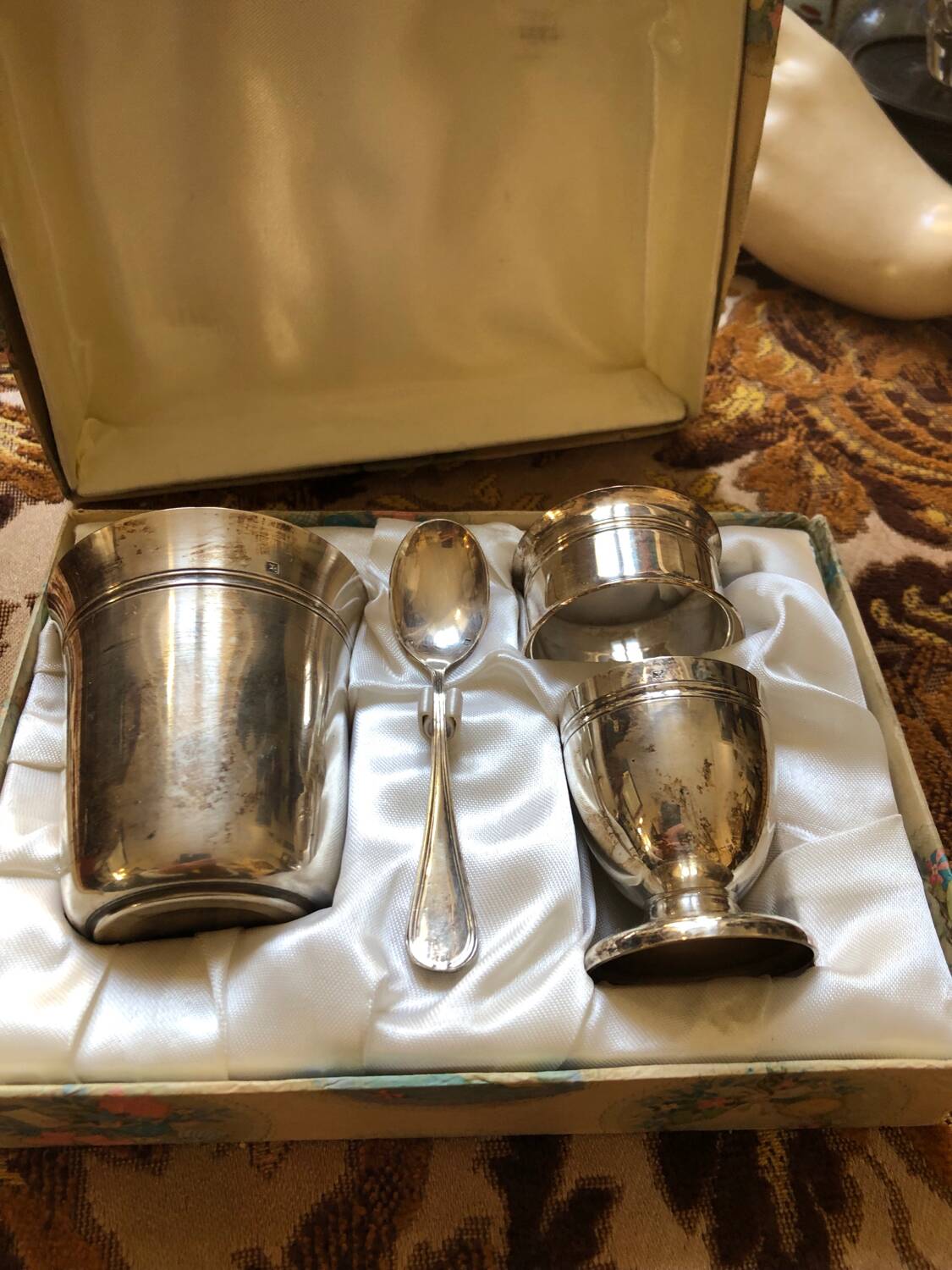 Silver-plated birth set
