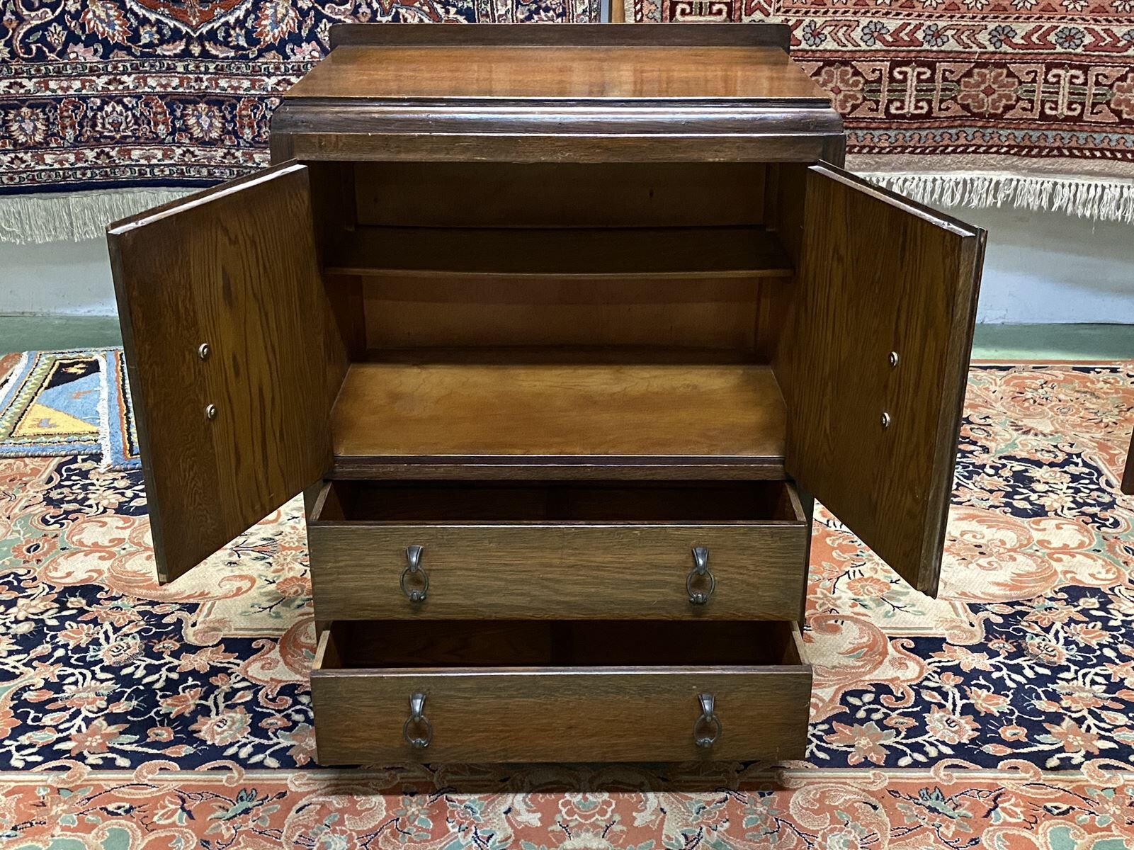 English Art Deco oak bar - 1930s