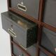 Industrial filing cabinet in wood with 30 original cardboard storage boxes, Belgium, 1920s