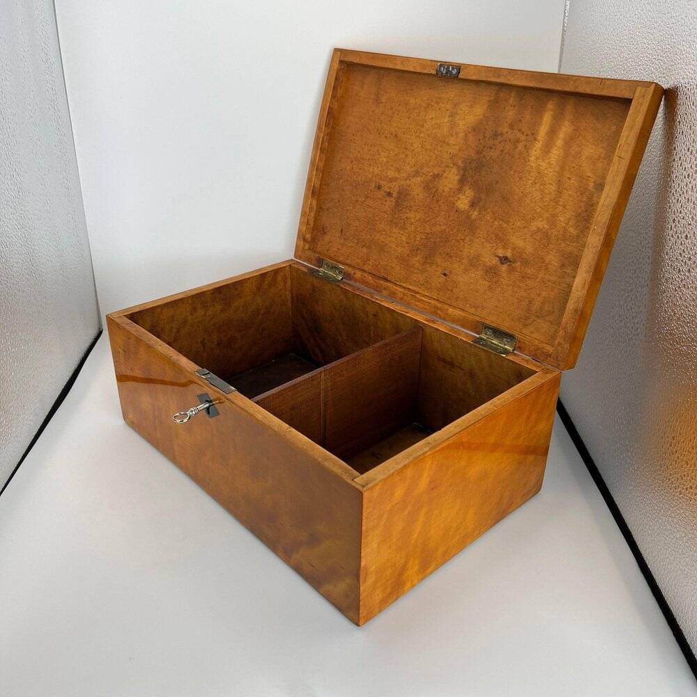 Late Biedermeier Box in Solid Birch, Northern Germany, 1840