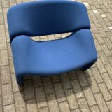 2x Artifort Groovy F598 (M-chair) blue, perfect state! Pierre Paulin