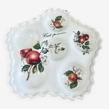 Plate from yesteryear Decors de Paris in white ceramic.S