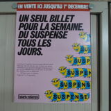 Original National Lottery suspense poster a single ticket for the week