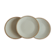 3 gold porcelain plates