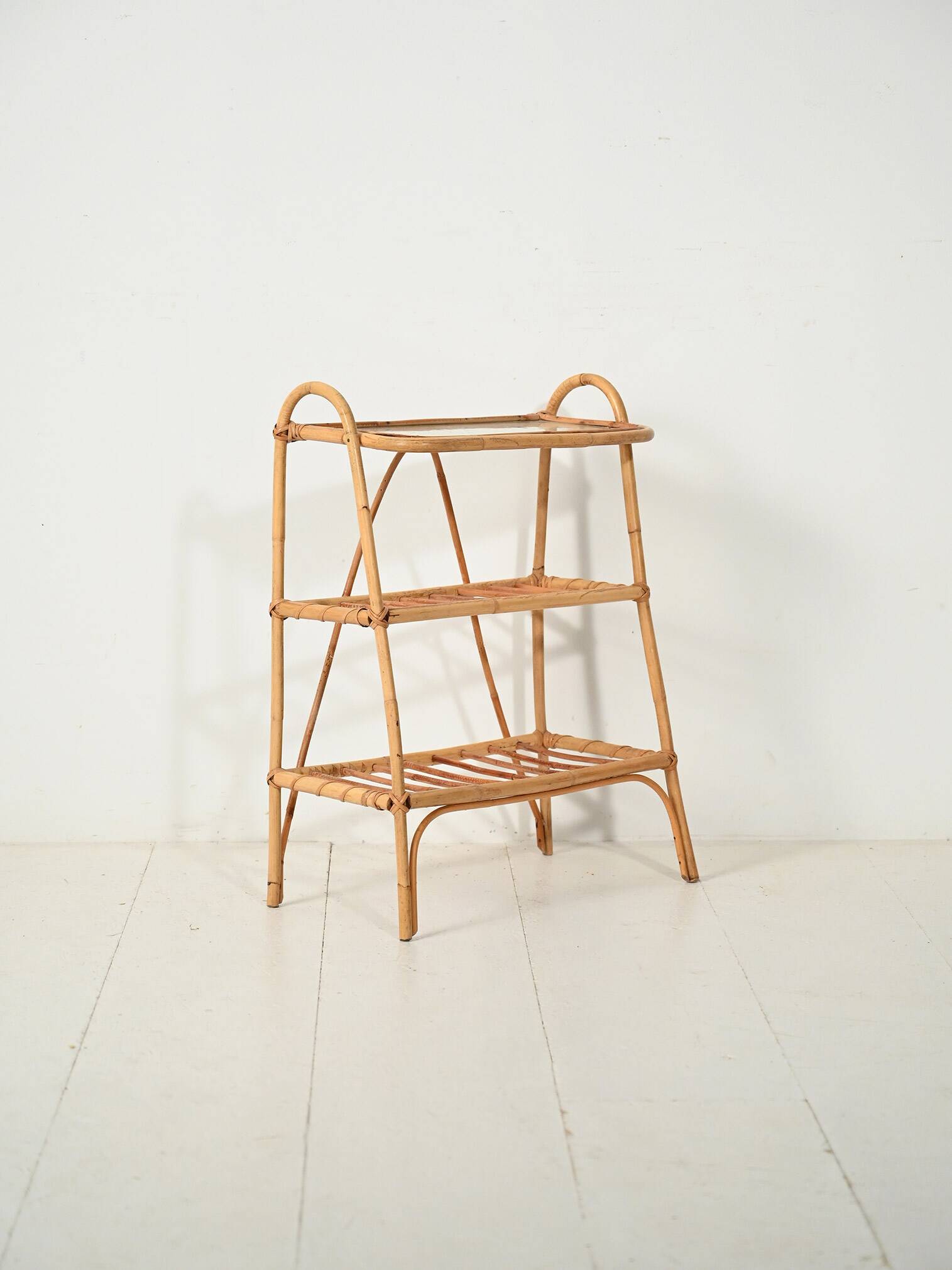 Scandinavian Bamboo Magazine Rack, 1960s