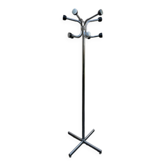 70s chrome coat rack