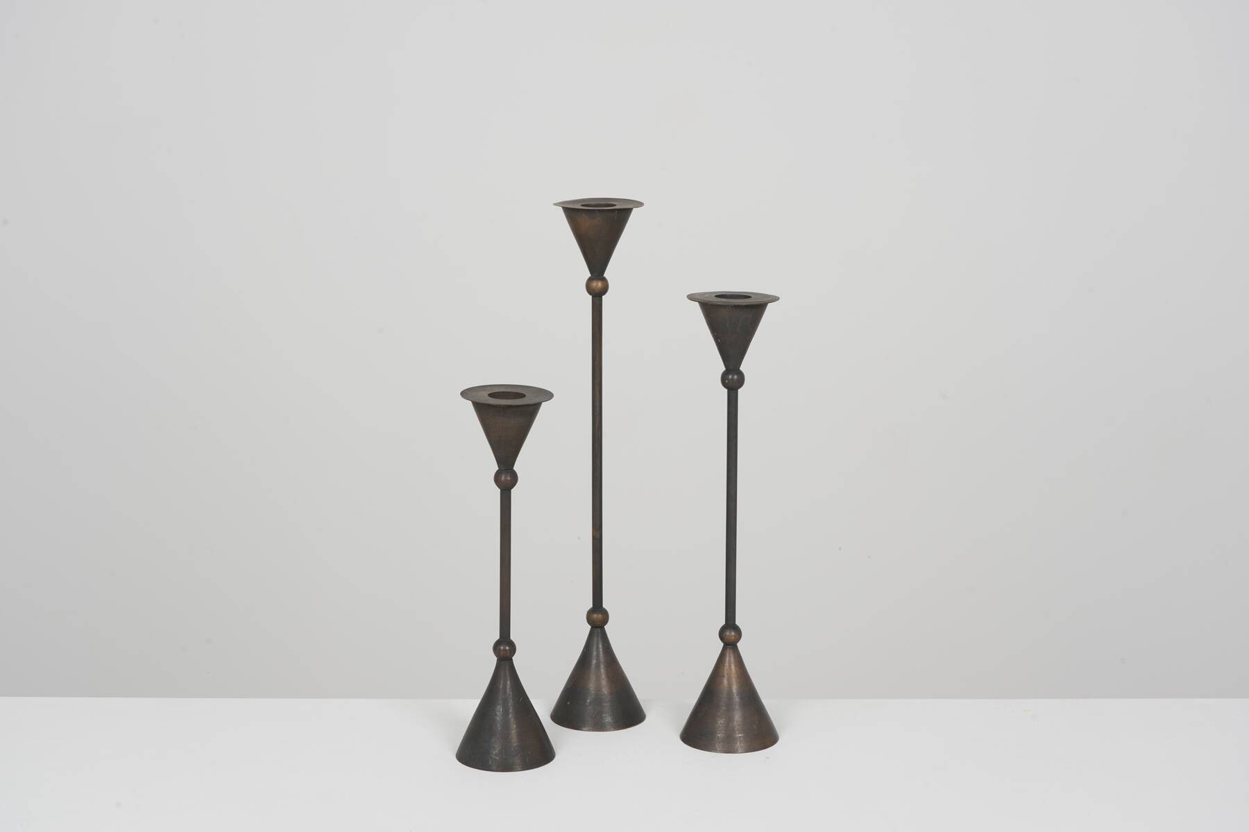 Christian de Beaumont Memphis candlesticks circa 1980