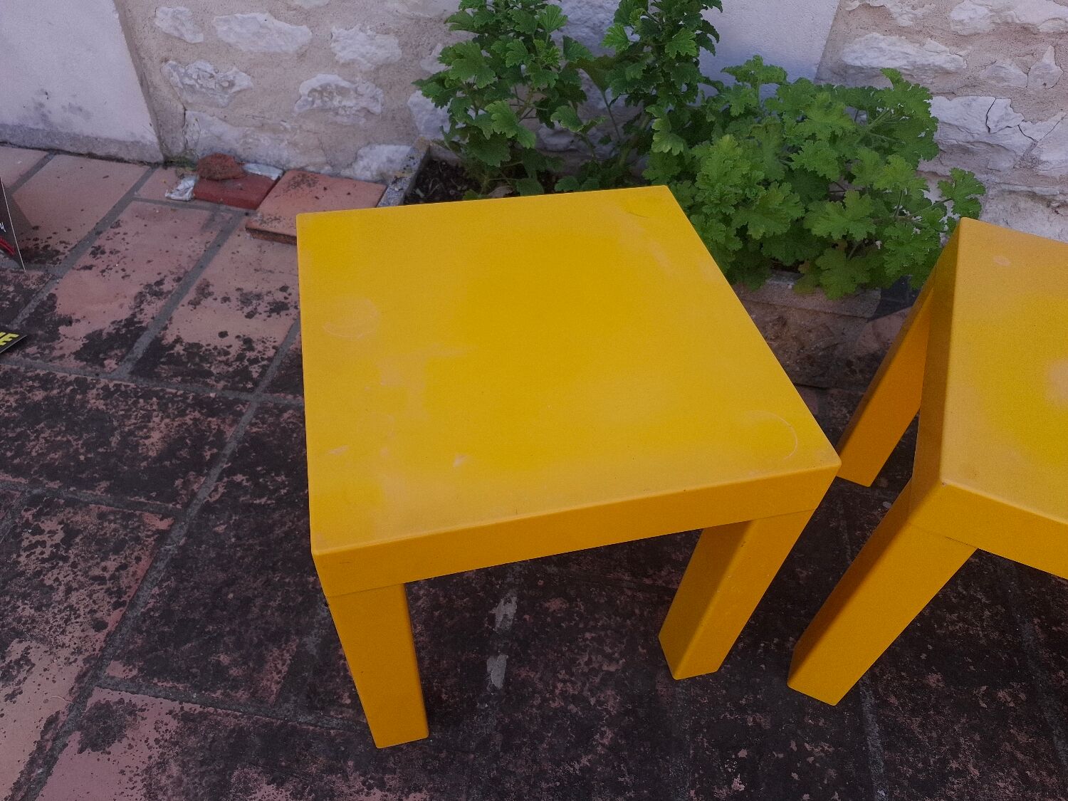 2 vintage 80's coffee tables