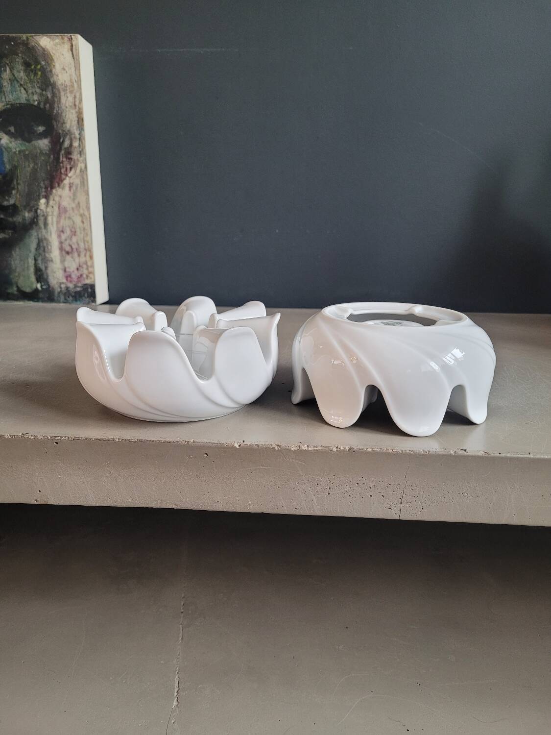 Pair of Bavarian porcelain candlesticks, Seltmann Weiden