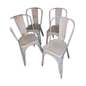 4 chaises bistro métal
