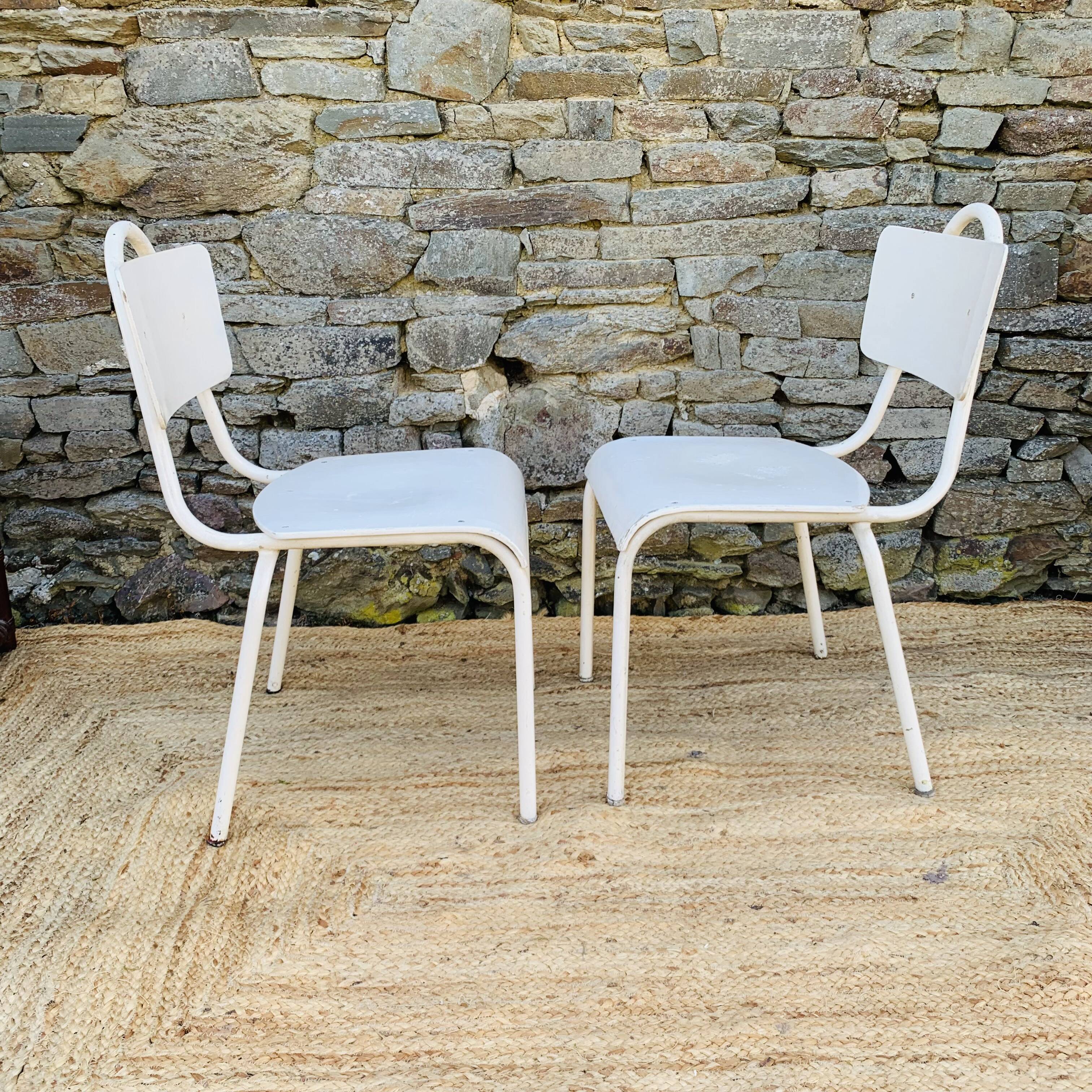 Pair of white chairs