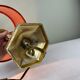 Lampe en laiton et velours