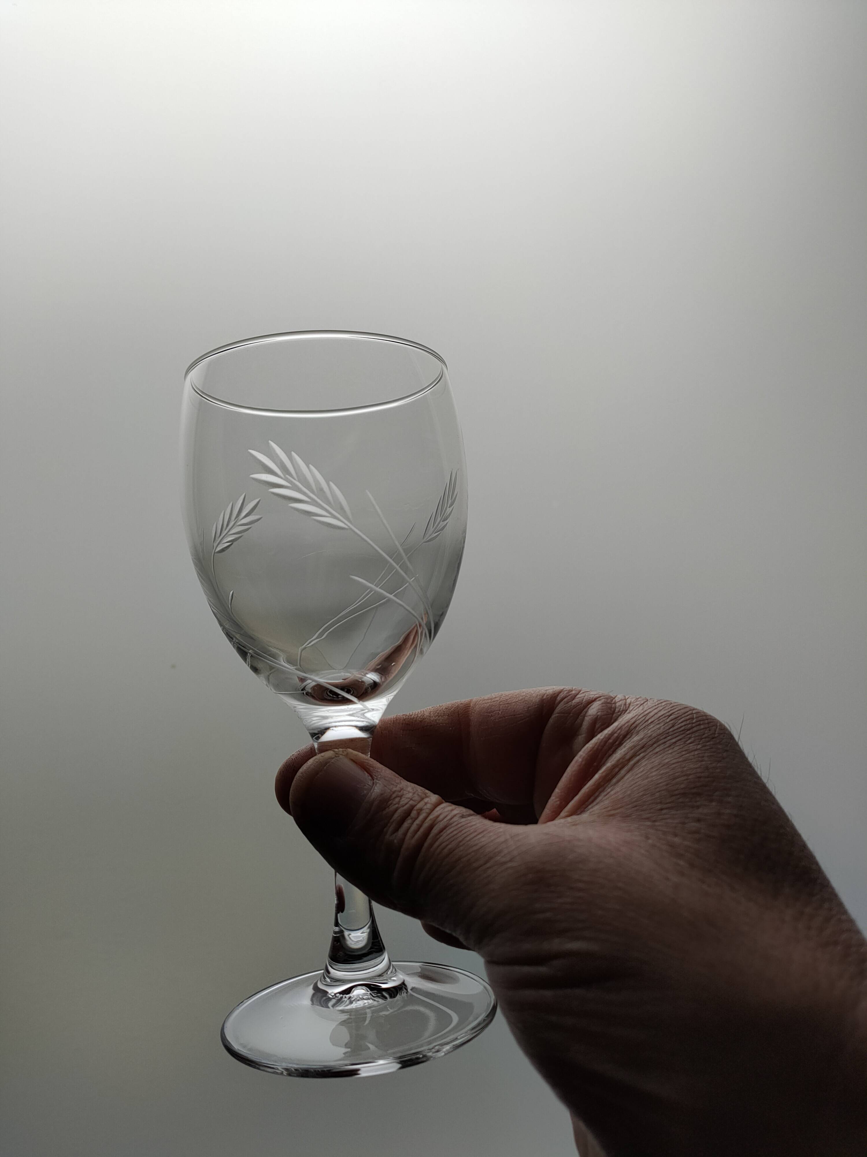 6 ears of wheat wine glasses