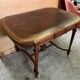 Ceremonial table or Louis XVI desk in walnut around 1850