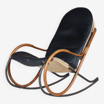 Rocking chair des années 1970 par Paul Tuttle pour Strässle, Suisse