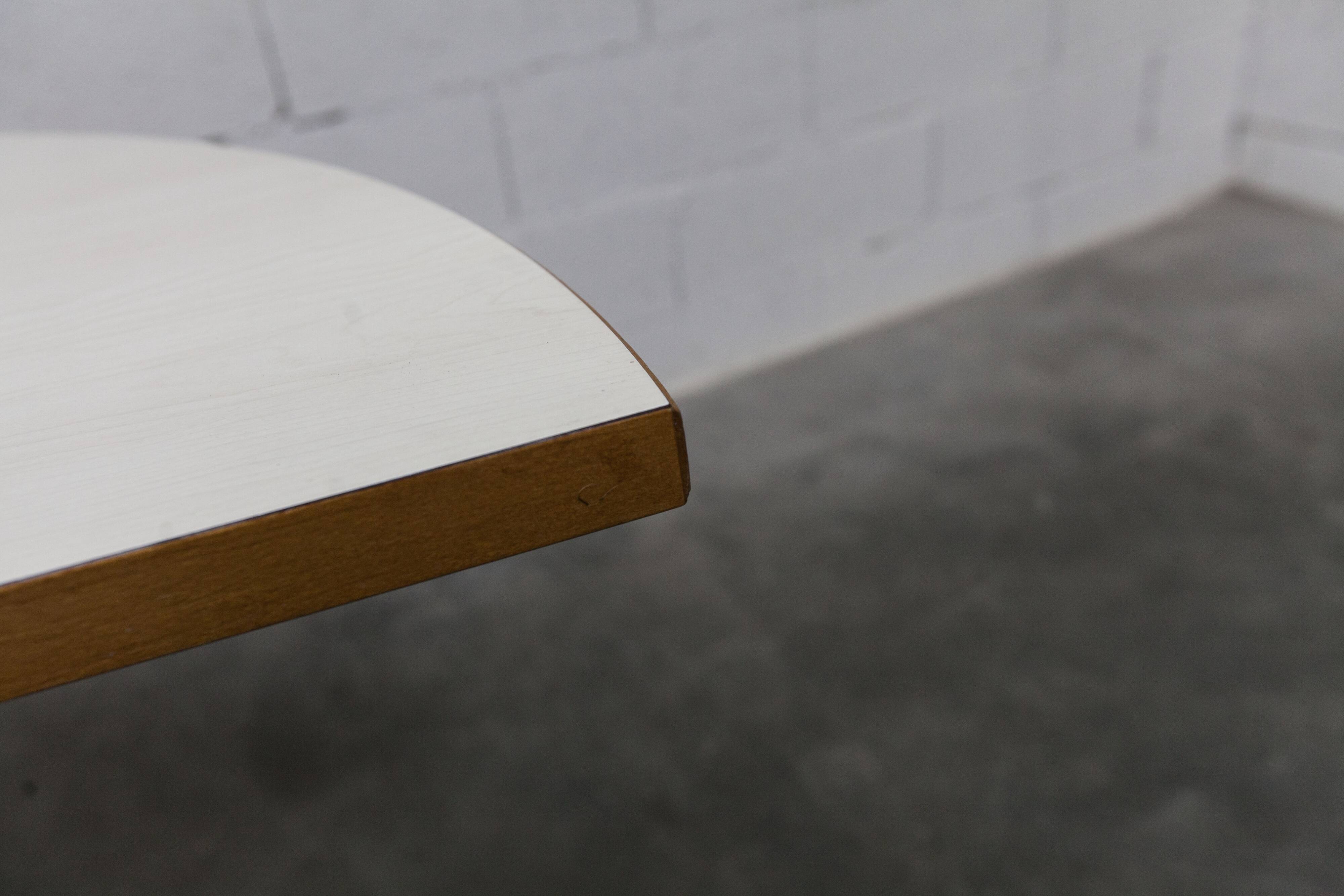 Rare set of 6 Baumann tables 1990, 80x120 and half moon 120cm