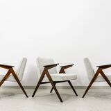 Set Of 3 mid-century Armchairs, Type 300-177 “Bunny”, Poland, 1970’S