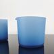 Ensemble service vintage bleu givré mat – 4 verres et 1 pichet